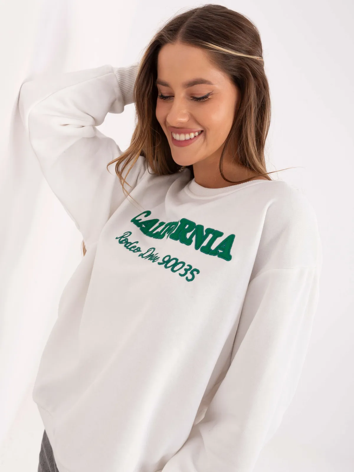 Oversize bluza z nadrukiem w stylu retro - zdjęcie 1