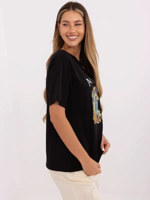 T-shirt oversize z wakacyjnym nadrukiem Amalfi