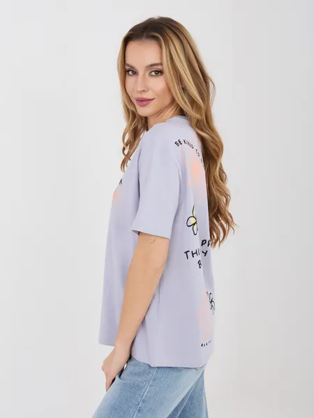 T-shirt oversize z dziewczęcym nadrukiem