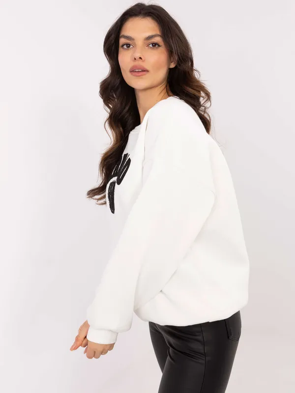 Oversize'owa bluza w stylu retro z nadrukiem