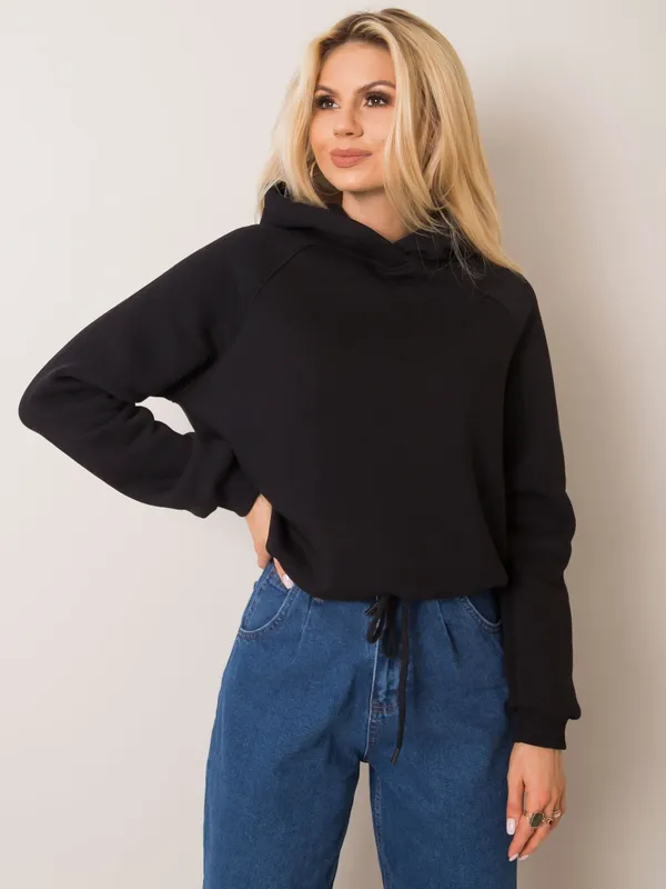 Czarna bluza dresowa z kapturem