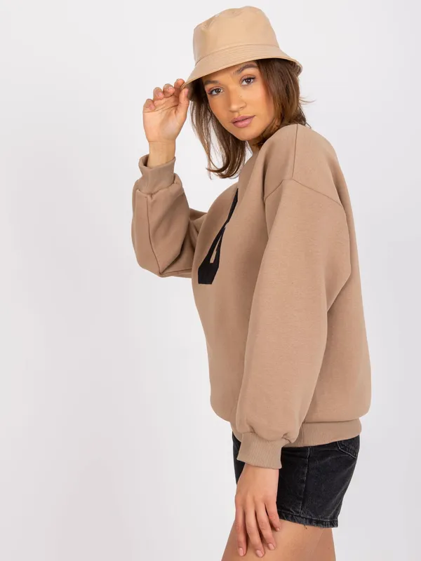 Bluza oversize z naszywaną aplikacją w stylu retro - widok 2