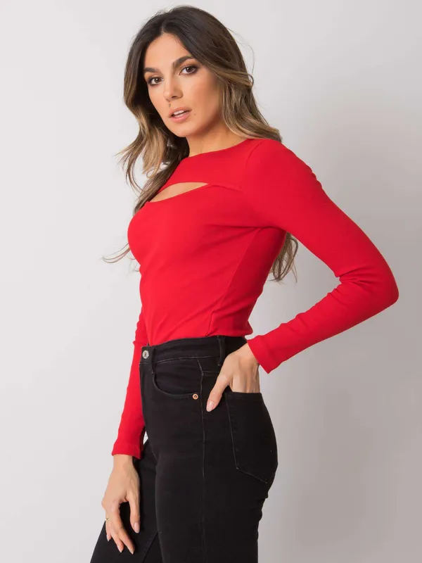 Dopasowana bluzka z wycięciem typu cut-out - widok 2