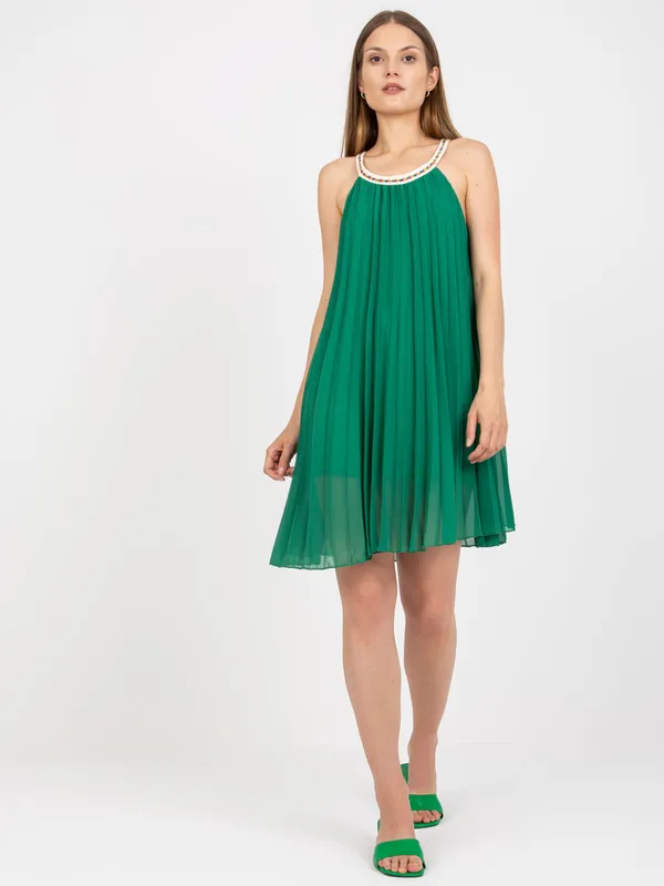 Plisowana sukienka mini o kroju oversize - widok 2