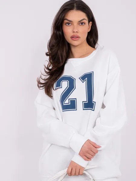 Bluza oversize z nadrukiem w stylu varsity