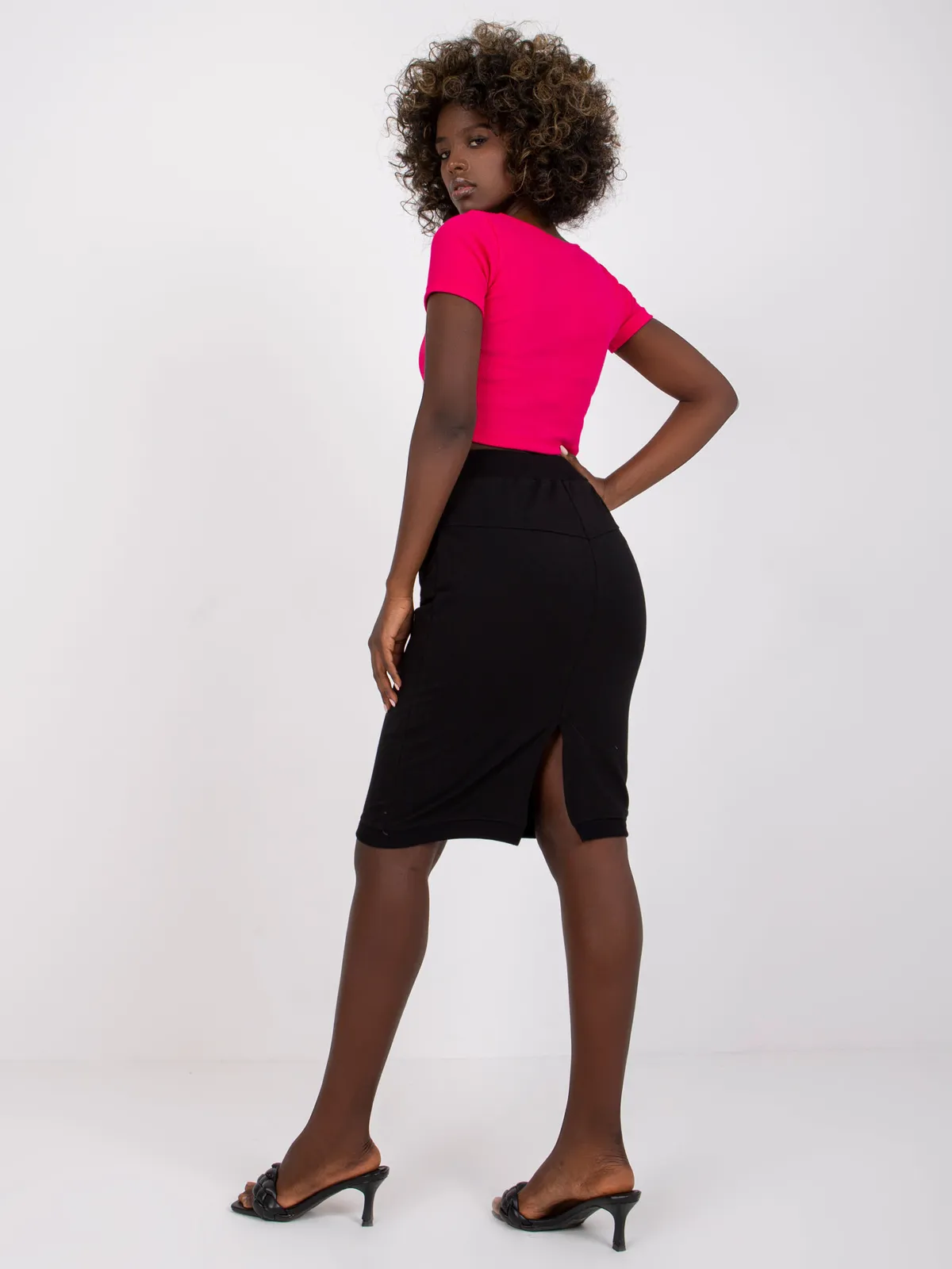 Dopasowana spódnica mini z wiązaną talią - zdjęcie 1