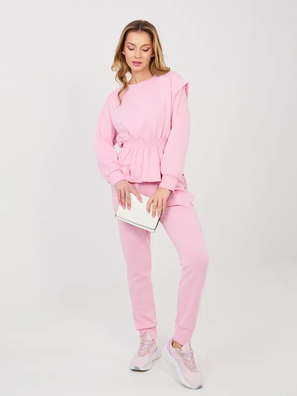 Casualowe spodnie dresowe z wysokim stanem