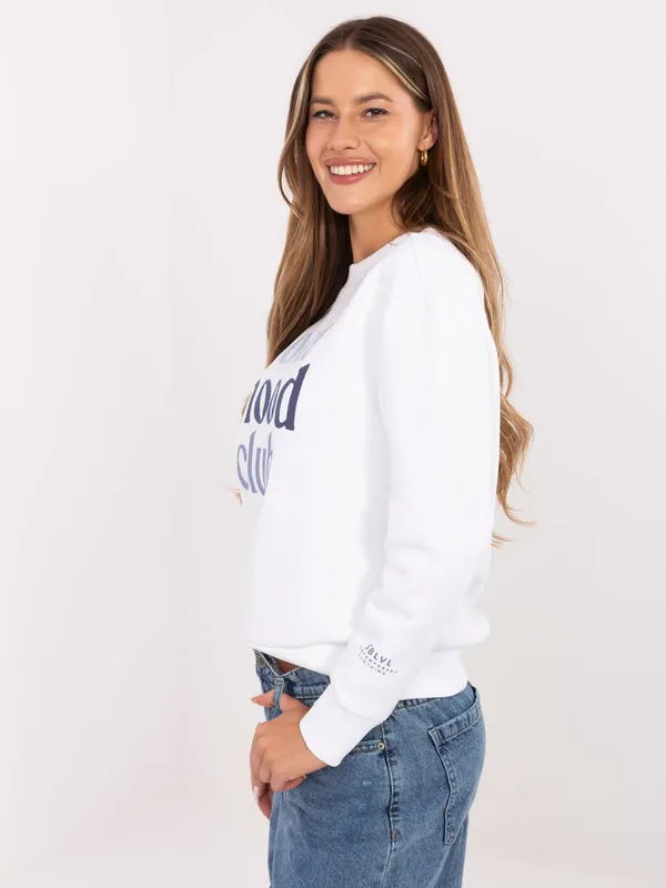 Casualowa bluza o kroju oversize z napisem - widok 2