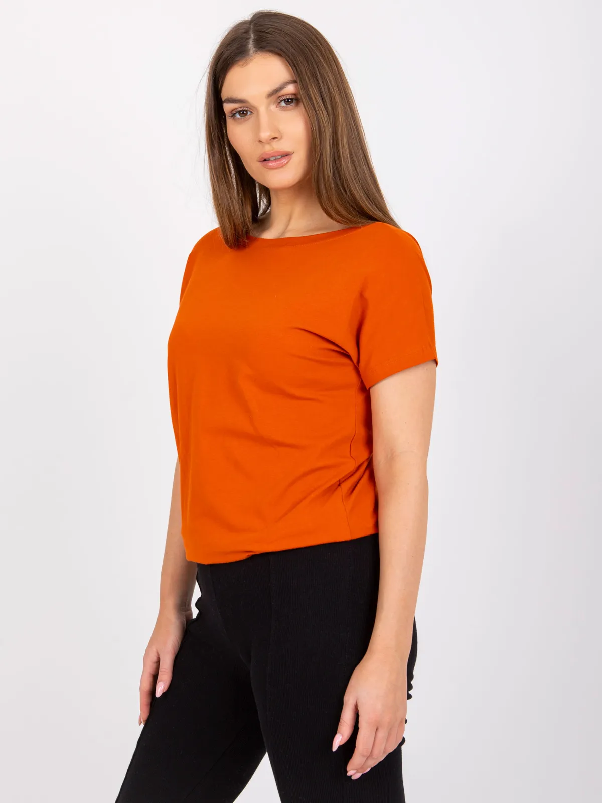 Ciemnopomarańczowy damski t-shirt Fire - zdjęcie 11