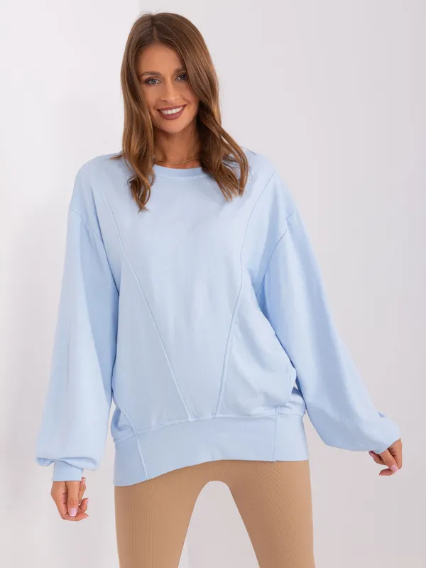 Beżowa bluza bez kaptura o kroju oversize