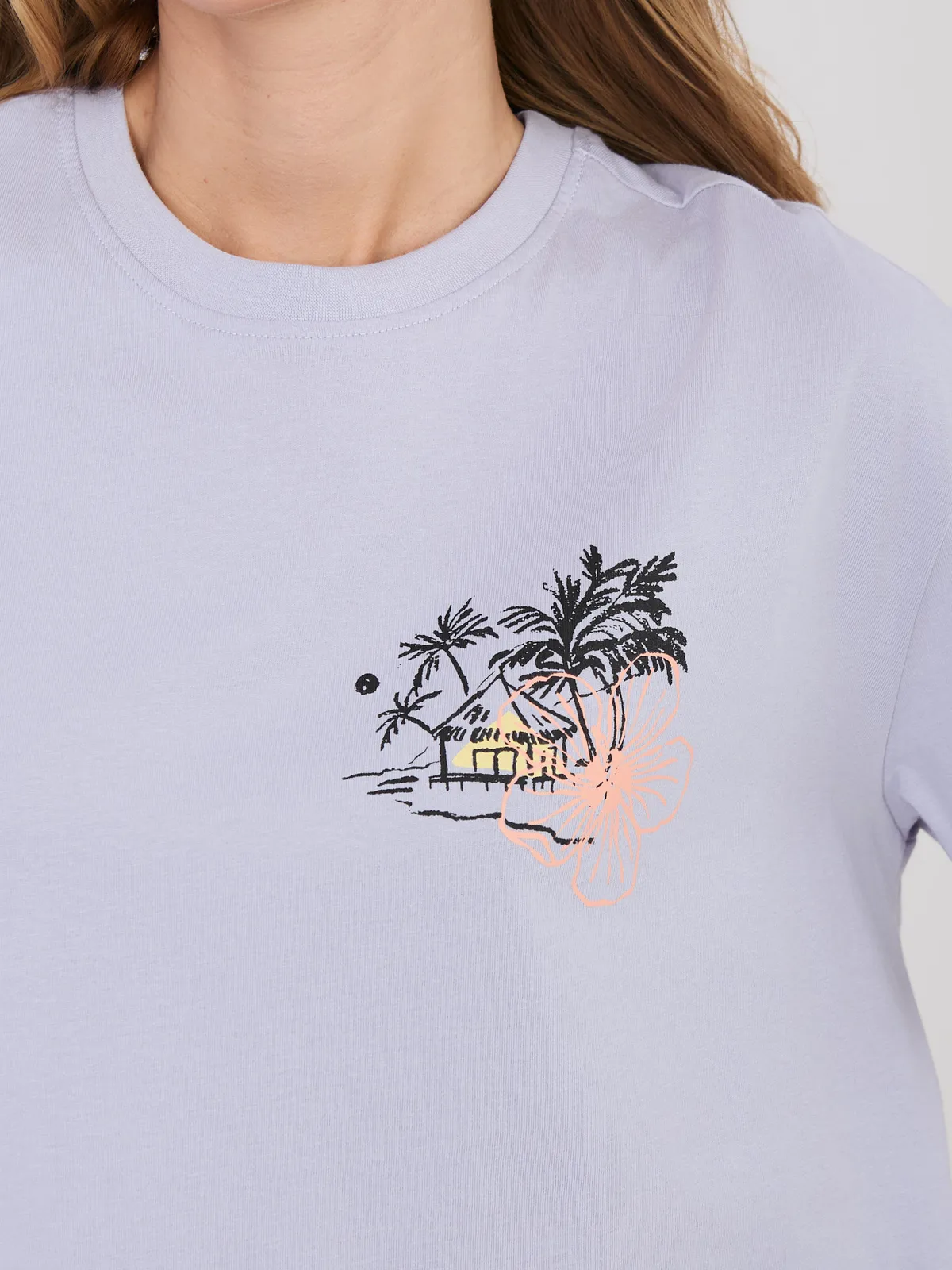 T-shirt oversize z dziewczęcym nadrukiem - zdjęcie 3