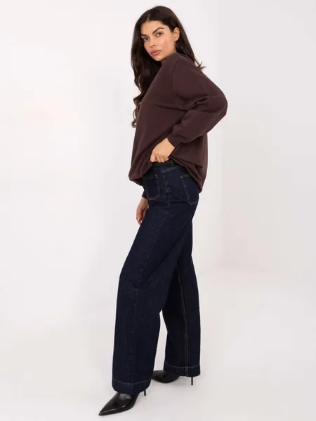 Luźna bluza oversize ze stójką w stylu casual