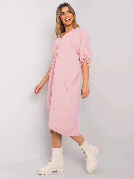 Ciemnoniebieska sukienka oversize