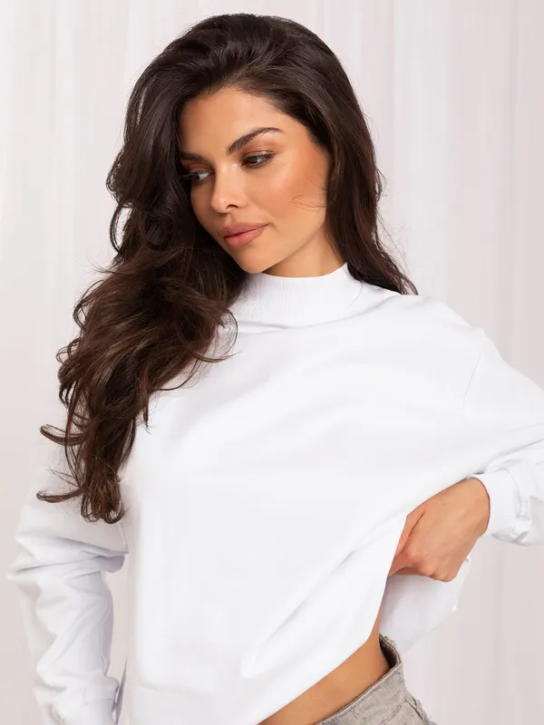 Biała bawełniana bluza basic