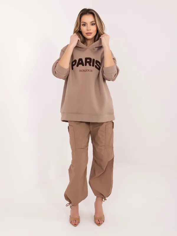 Oversize'owa bluza z kapturem i nadrukiem