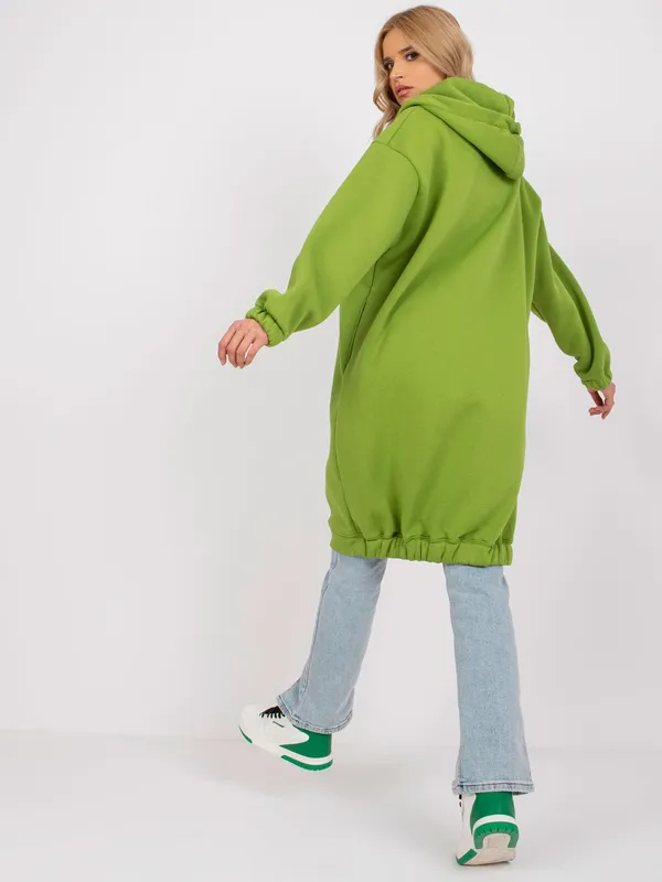 Długa bluza rozpinana o kroju oversize - widok 2