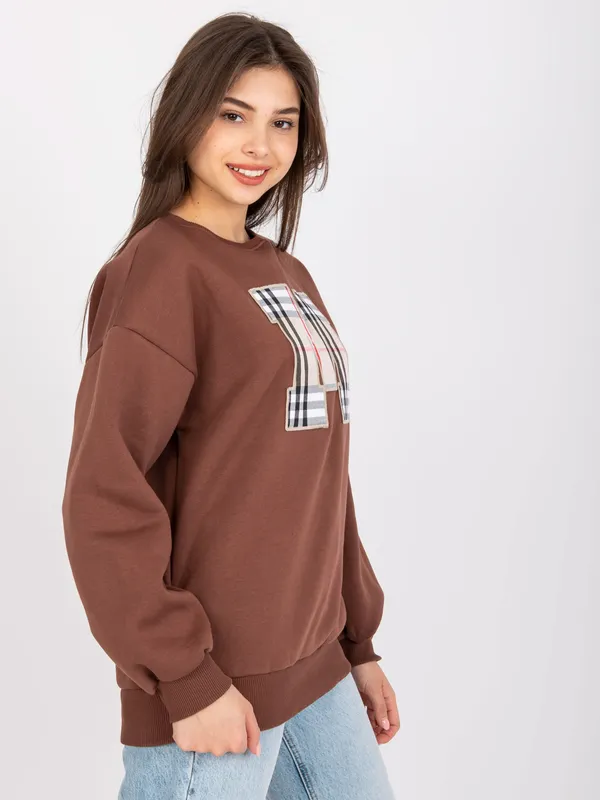 Oversize'owa bluza w stylu casual z aplikacją