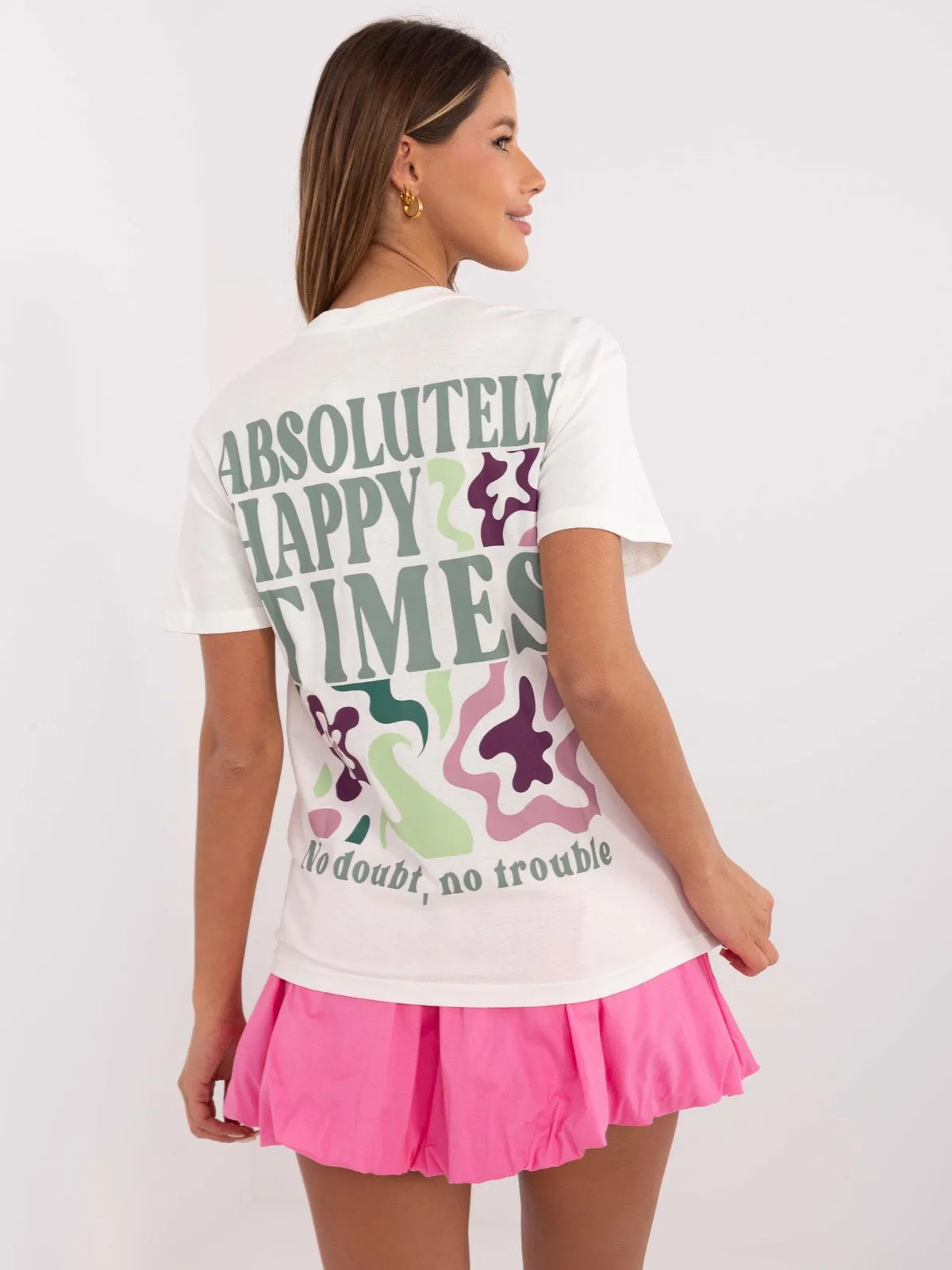 T-shirt z printem w klimacie retro - zdjęcie 2