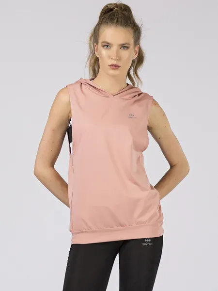 TOMMY LIFE Biała bluza z kapturem