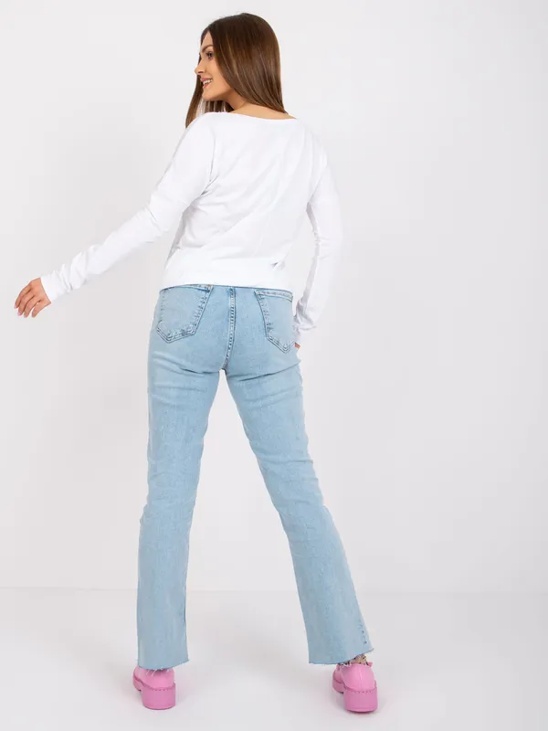 Casualowa bluzka typu oversize z obniżoną linią ramion - widok 2