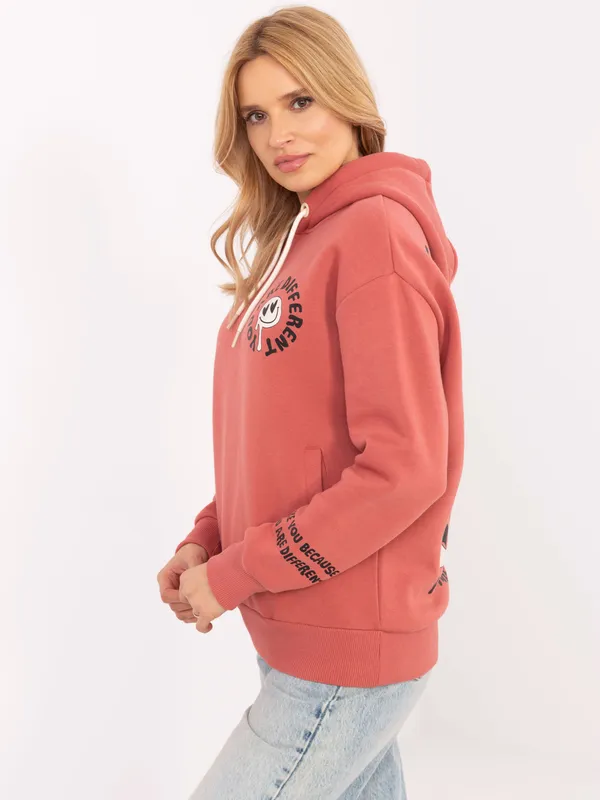 Casualowa bluza z kapturem i nadrukami oversize - widok 2