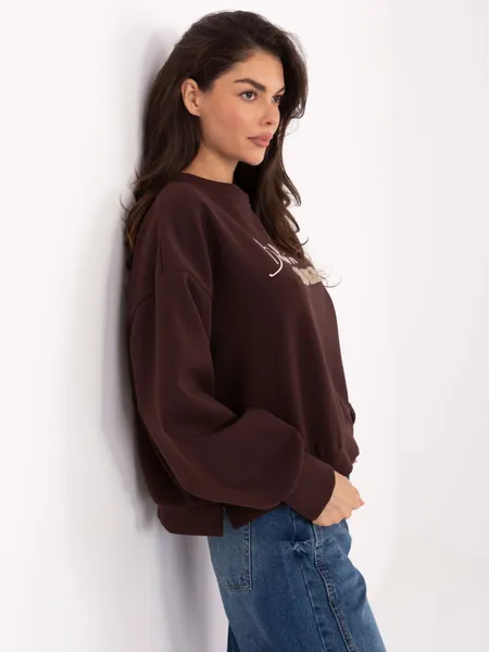 Casualowa bluza oversize z inspirującym napisem