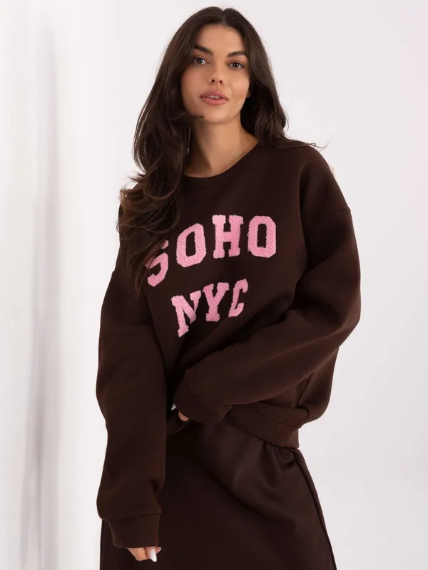 Oversize’owa bluza z wypukłym nadrukiem w stylu retro - widok 2