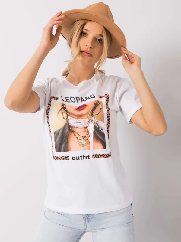 Biały t-shirt z bawełny - widok 2