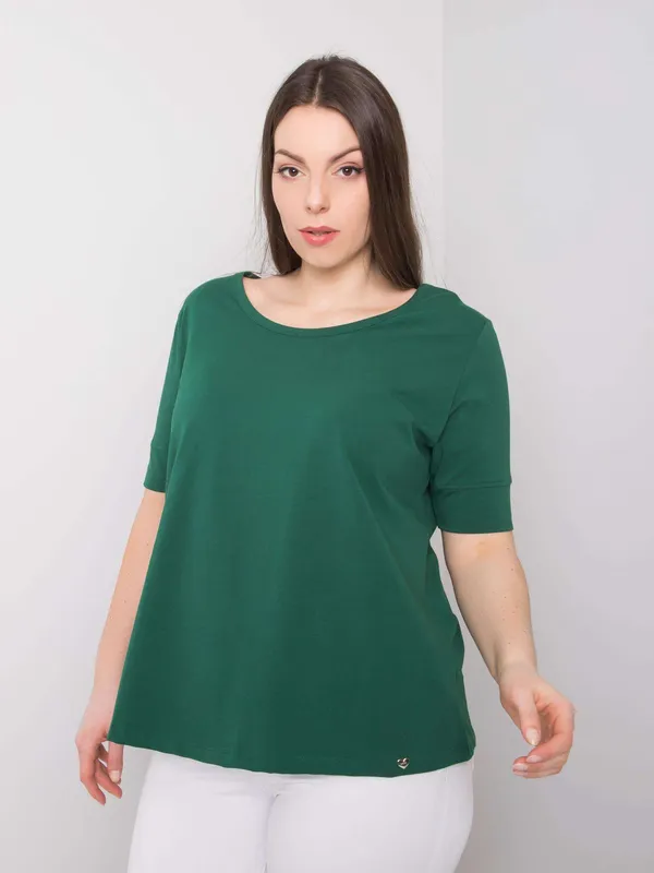 Klasyczny T-shirt z wywiniętymi rękawami do codziennych stylizacji
