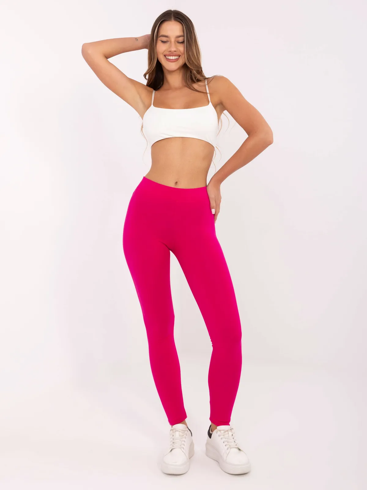 Dopasowane legginsy basic z wysokim stanem - zdjęcie 1