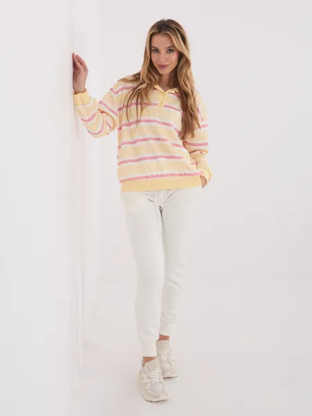 Bluzka polo o kroju oversize w paski