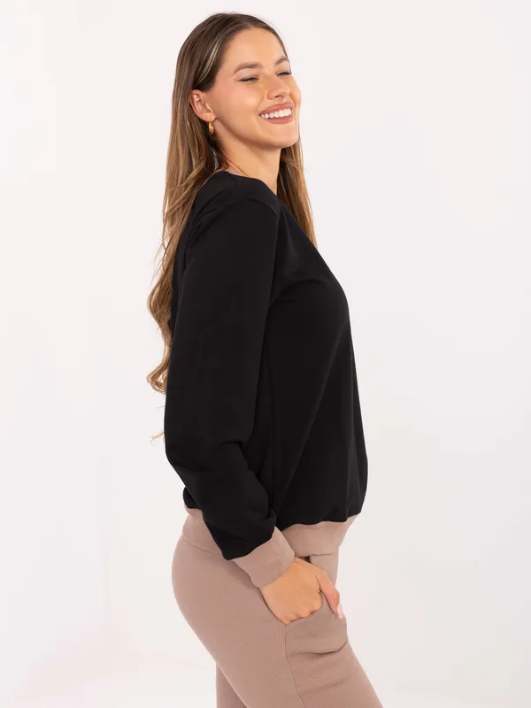 Casualowa bluza o kroju oversize z nadrukiem - widok 2