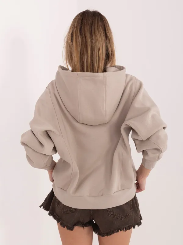 Rozpinana bluza z kapturem o kroju oversize - widok 2