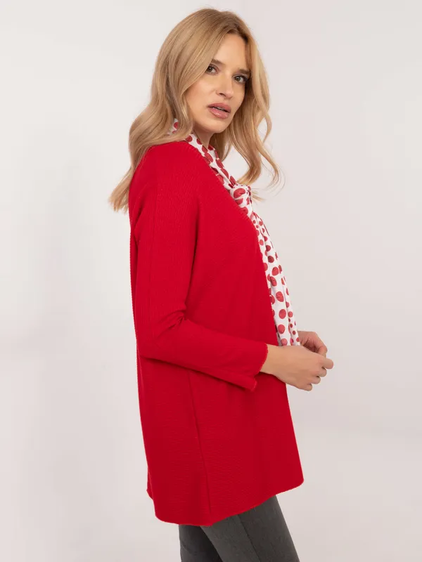 Casualowa bluzka oversize z dekoracyjnym szalem