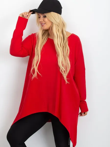 Tunika czerwona plus size