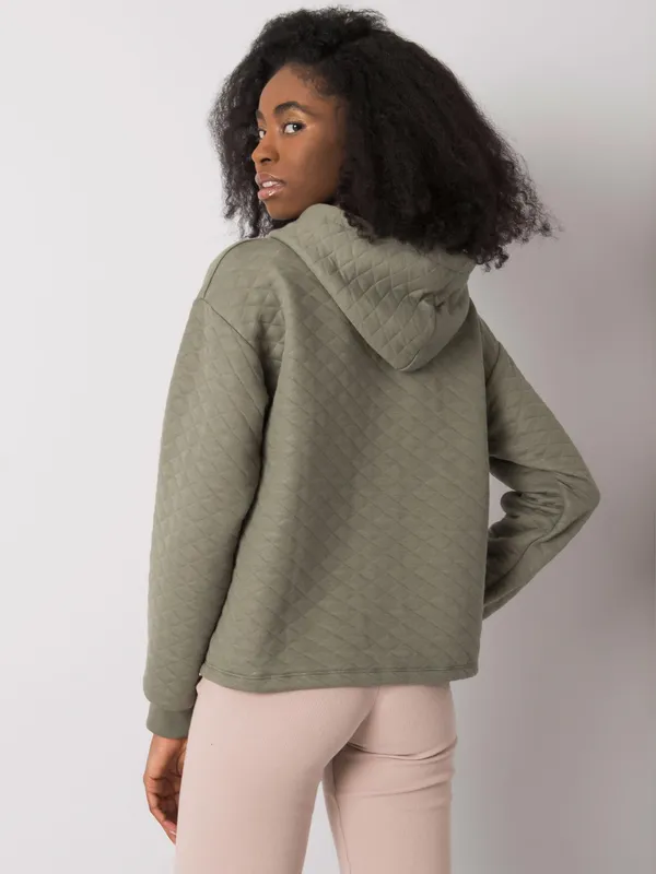 Pikowana bluza rozpinana z kapturem oversize
