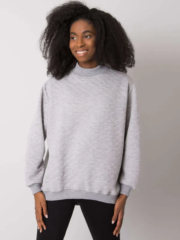 Pikowana bluza oversize o kroju casualowym