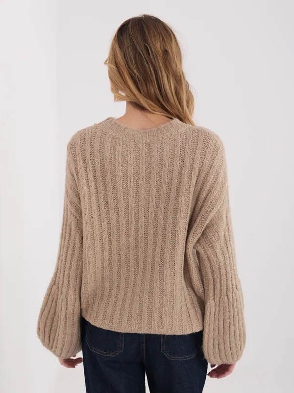 Miękki sweter oversize o swobodnym kroju - widok 2