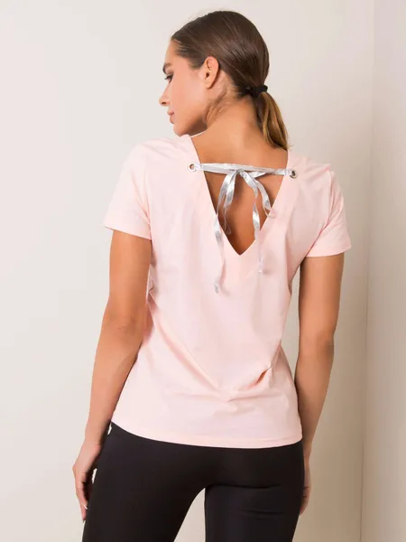 FOR FITNESS Brzoskwiniowy t-shirt damski
