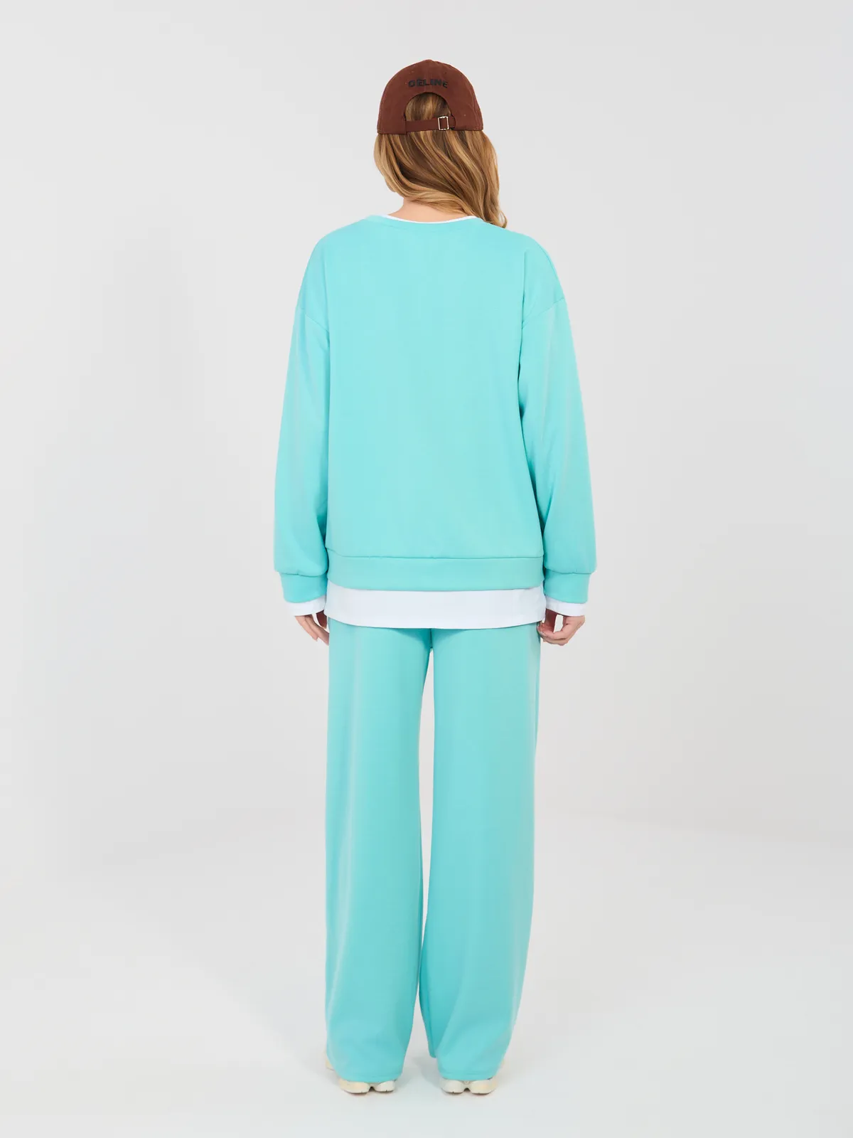 Wygodna bluza o kroju oversize z wykończeniem - zdjęcie 1