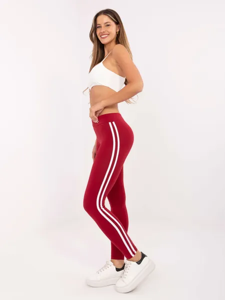 Dopasowane legginsy z lampasami w sportowym stylu