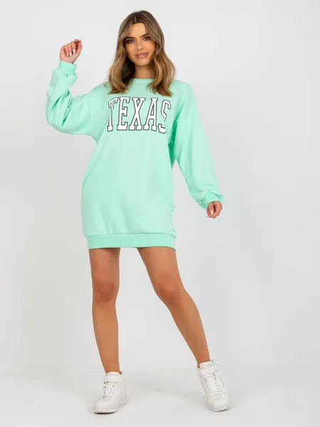 Dłuższa bluza oversize z nadrukiem w stylu amerykańskim