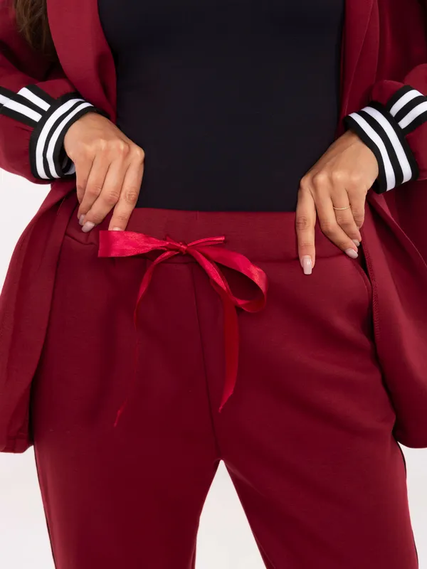 Komplet dwuczęściowy typu smart casual z lampasami - widok 2