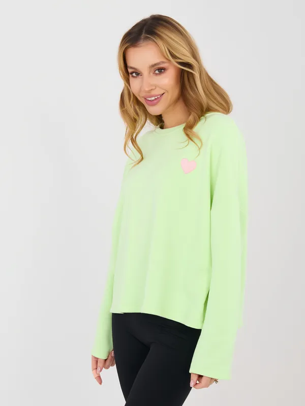 Bluza oversize z haftowanym sercem - widok 2