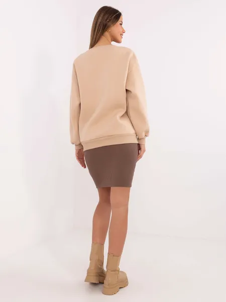 Bluza oversize z napisem w stylu amerykańskim