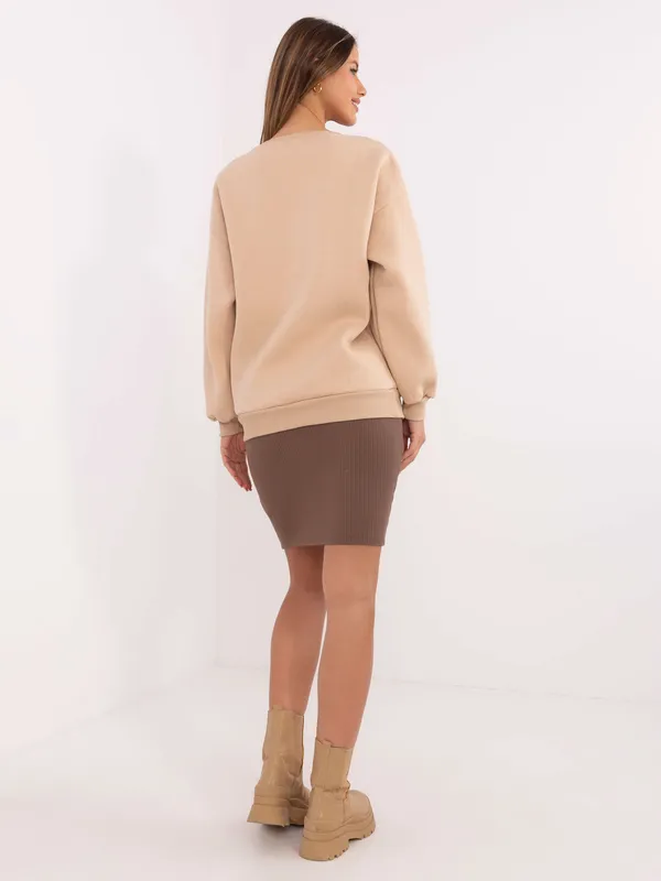 Bluza oversize z napisem w stylu amerykańskim