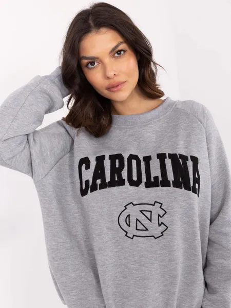 Bluza oversize z naszywanym napisem w stylu varsity