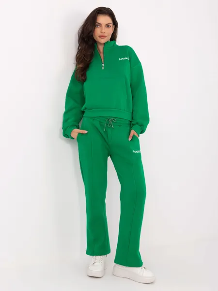 Dwuczęściowy komplet dresowy z bluzą typu zip-neck