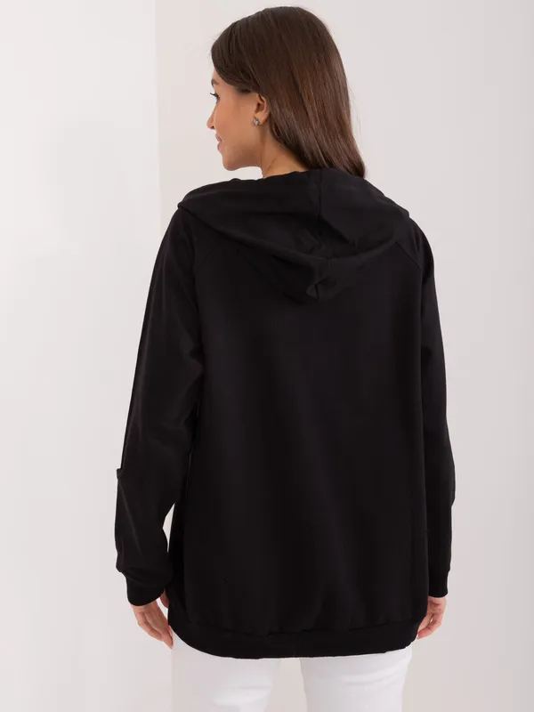 Casualowa bluza oversize z kapturem i guzikami