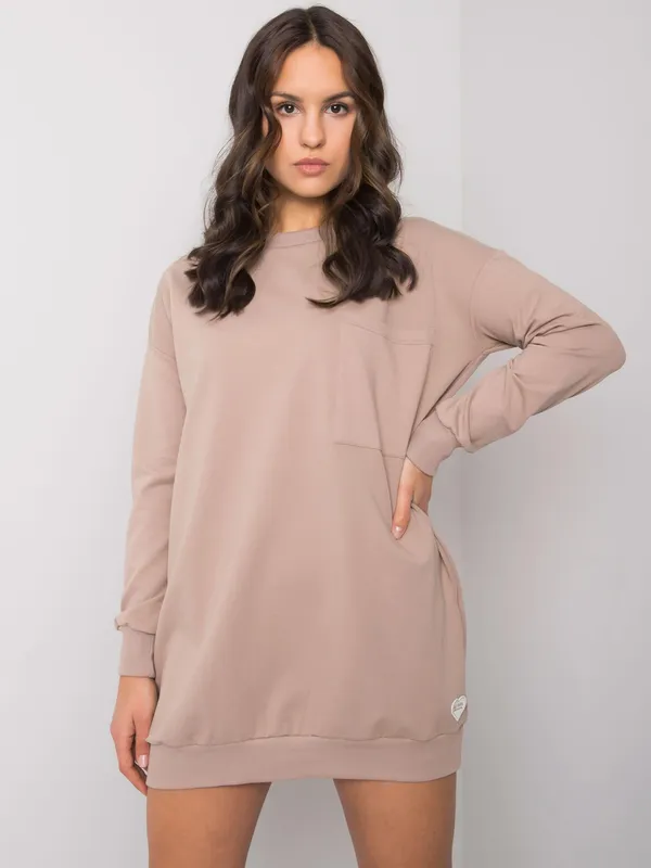 Casualowa sukienka dresowa o kroju oversize - widok 2